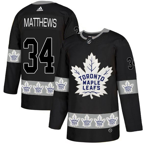 Men Toronto Maple Leafs #34 Matthews Black Adidas Fashion NHL Jersey->toronto maple leafs->NHL Jersey